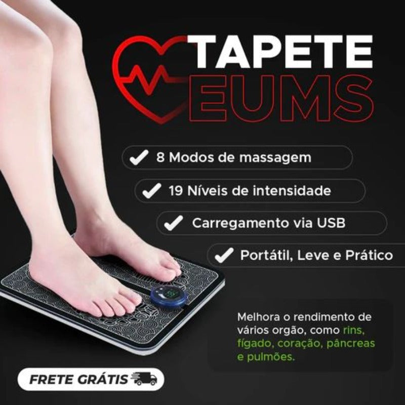 Massageador de Pés Reduz Dores e Inchaços - RelaxPro EMS